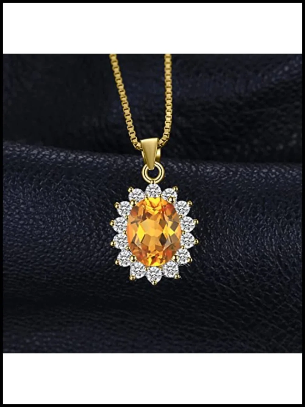 925 Sterling Silver Natural Gemstone Pendant Necklace for Women